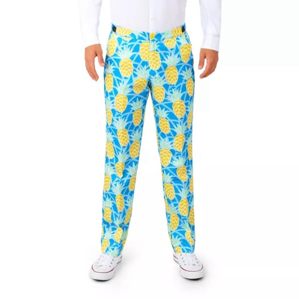 Spirit Halloween Pineapple Print Pants & Tie Set